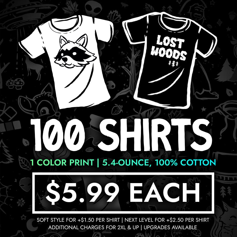 100 Custom Shirts for $5.99 Each