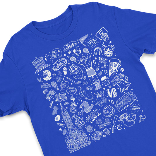 Philly Icons T-Shirt (Blue)