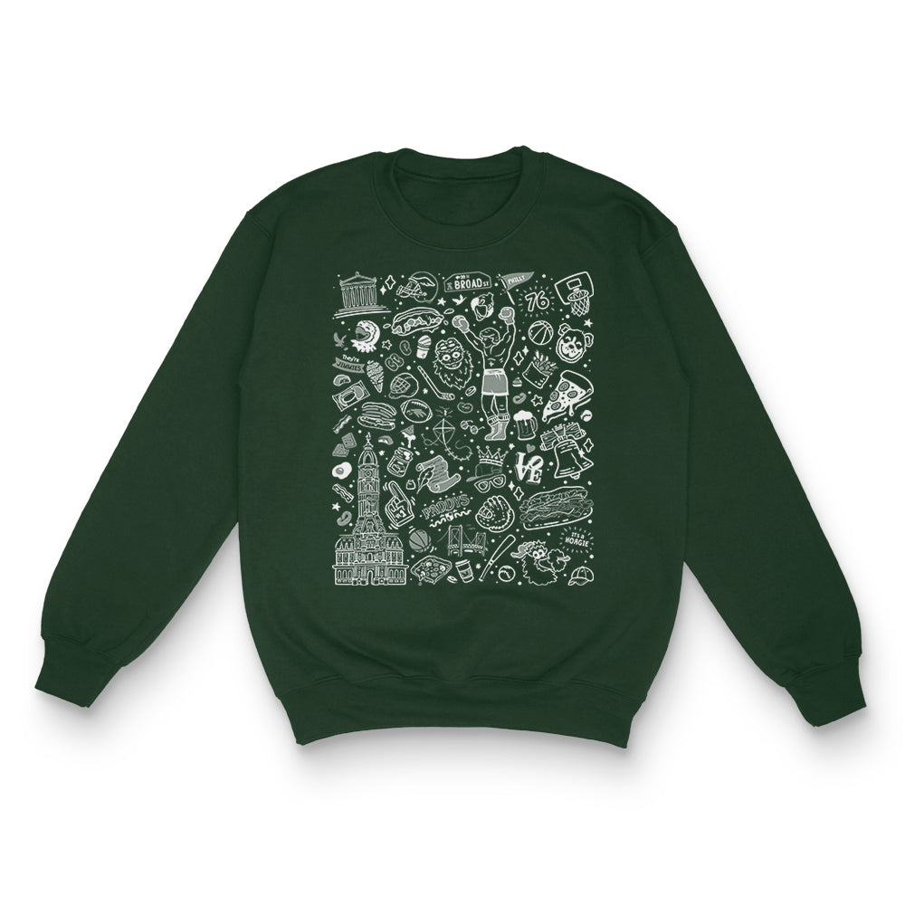 Philly Icons Sweatshirt (Dark Green)